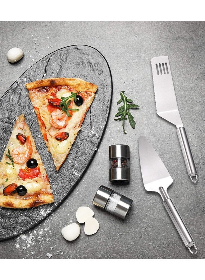 2 Pieces Pie Server Set Multi-function Stainless Steel Cake Spatula Knife Stainless, Cake Spatula for Pie Lasagna Cutting - Image 4